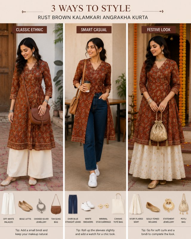 Angrakha Kurta Styling
