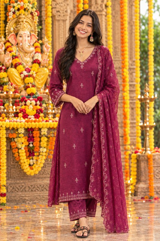 Royal Maroon Festive Edit