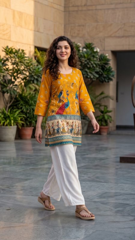 Mustard Kurta Outfit for Women | Minimal Ethnic Daily Wear Look