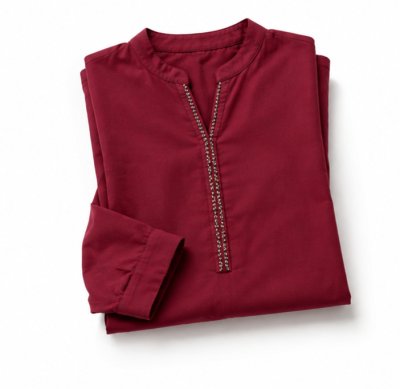 Maroon Solid Tunic for Women