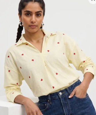 Shirt with striped heart that hide tummy