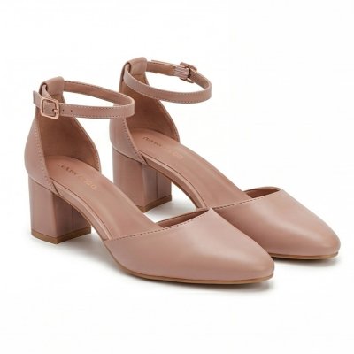 Nude Pointed-Toe Heels