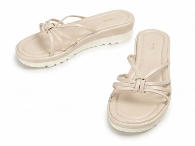 Neutral Open-Toe Heeled Sandals
