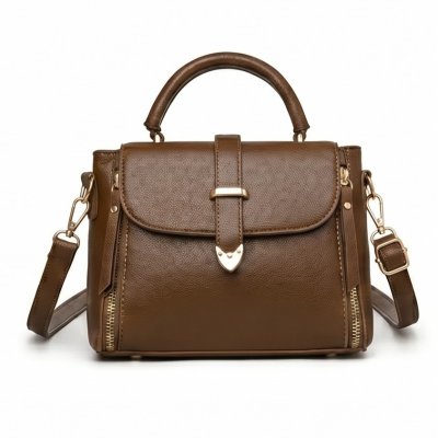 Brown Leather Crossbody Sling Bag