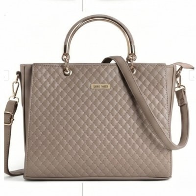 Taupe Structured Office Handbag