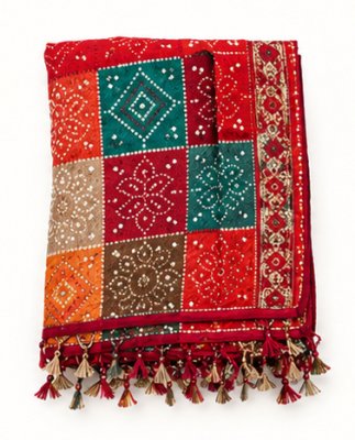 Multicolor Bandhani Printed Festive Dupatta
