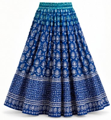 Printed Flared Maxi Skirt