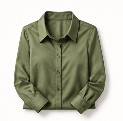 Olive Green Formal Shirt Women