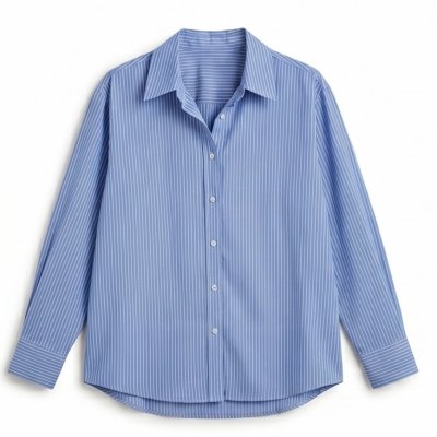 Sky Blue Oversized Cotton Shirt